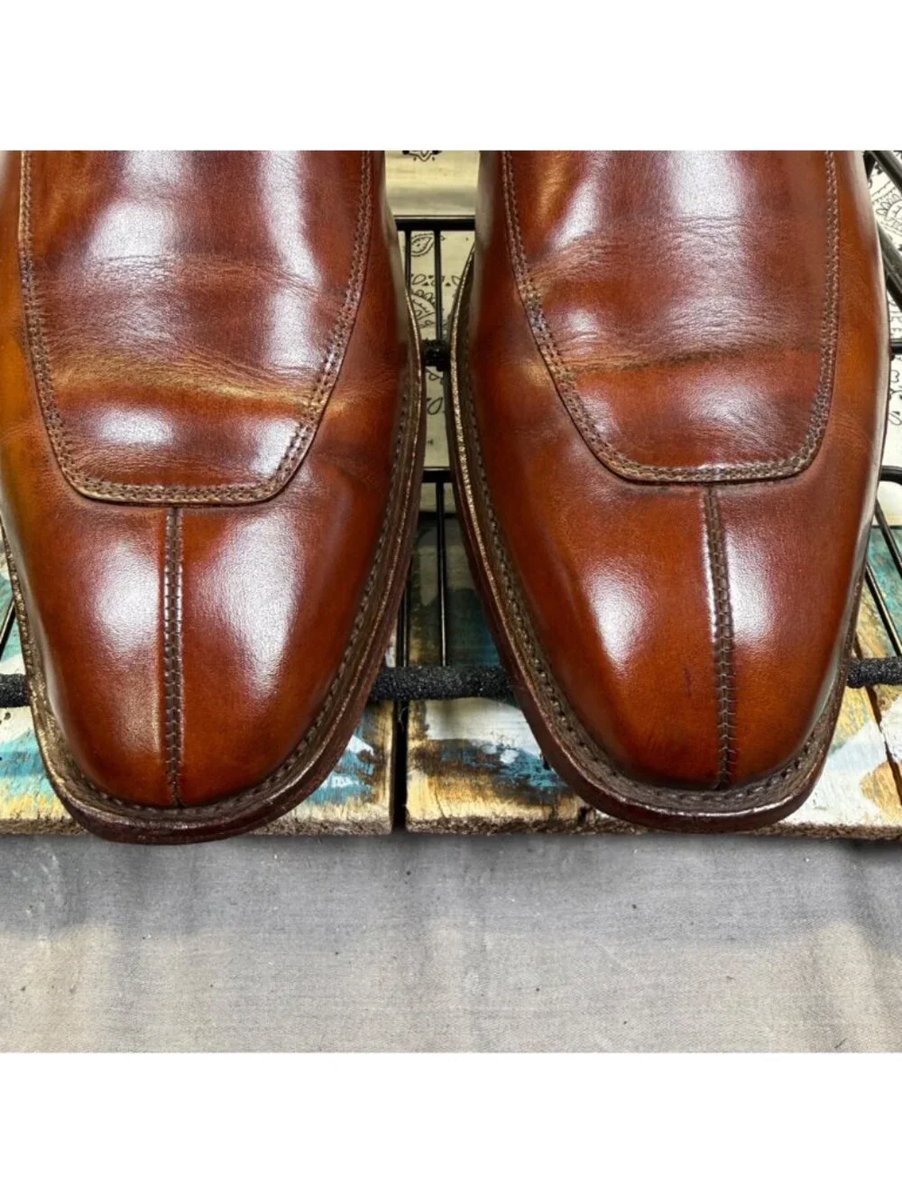 Allen Edmonds Berkely Split Toe Brown Leather Oxfords Men's Size 13B